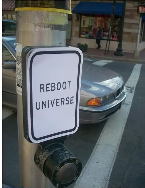 Reboot Universe Traffic Sign