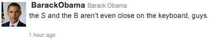 Obama Twitter S and B Not Close